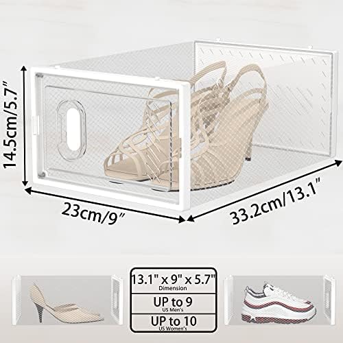 SIMPDIY Clear Shoe Storage Boxes, Stackable Shoe Organizer - Image 6