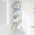 Sotfamily Plastic Shower Caddy Corner, 4 Pack, Frosted Clear by Sotfamily