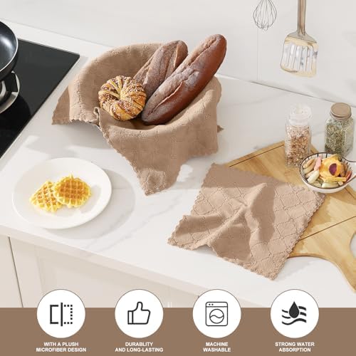 Homaxy Super Soft 12 Pack Kitchen Towels and Dishcloths Set - Image 2
