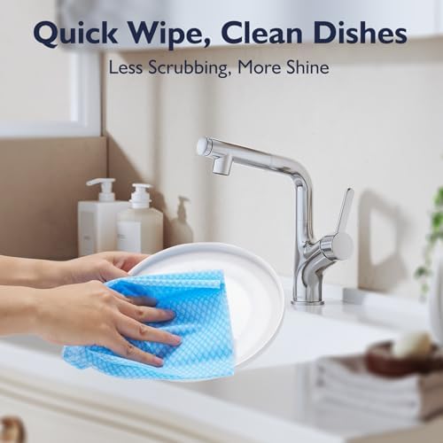 60Pack Disposable Dish Cloths for Kitchen, 13.8x15.7"Cleaning Wipes - Image 6