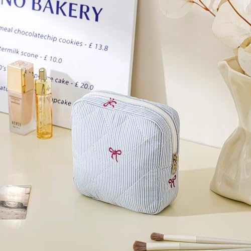 RSRSLEII Mini Quilted Striped Makeup Pouch - Image 2
