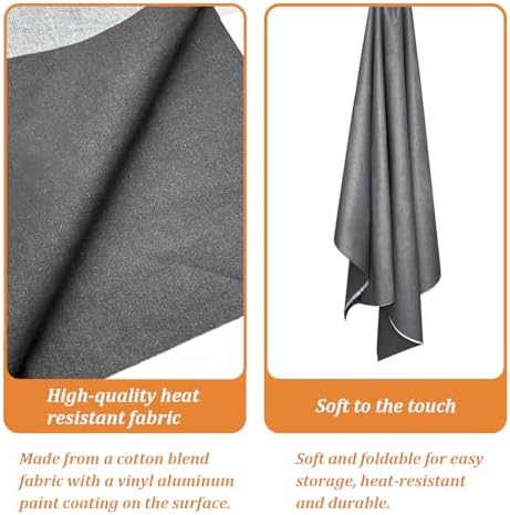 59" x 2 Yard Gray Thermal Heat-Resistant Fabric by The Yard - Image 3