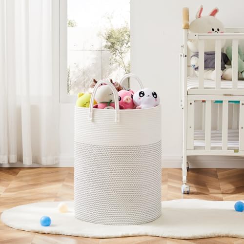 Artfeel Laundry Basket, Woven Cotton Rope Laundry Hamper, 100L Versatile Storage - Image 6