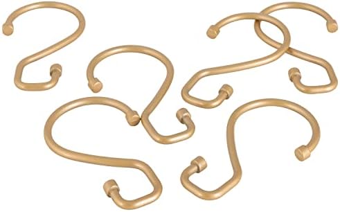 Bath Bliss 12 Pack S-Hook Shower Curtain Rings | Bathroom | Metal S Shaped - Image 2