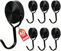TRYMAG Magnetic Hooks for Cruise Cabins, 60LBS Heavy Duty, 6 Pack by TRYMAGMagnets