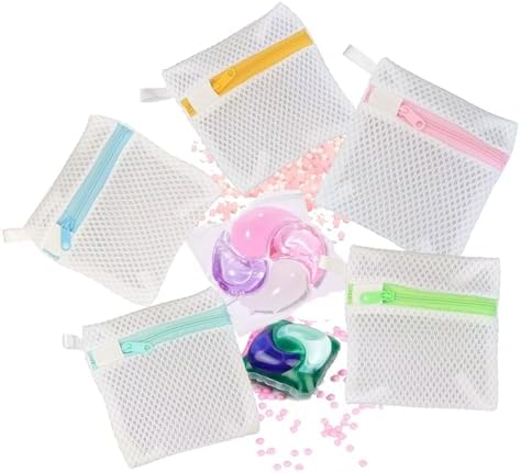 5 PCS Mini Mesh Laundry Pod Bags, Anti‑Sticking Scent Beads Laundry Bags by Longnavigator