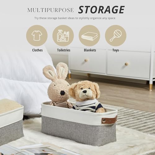 DECOMOMO Narrow Storage Bins, Small Storage Baskets - Image 2
