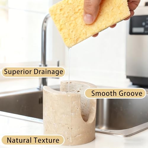 Natural Travertine Sponge Holder - Image 6