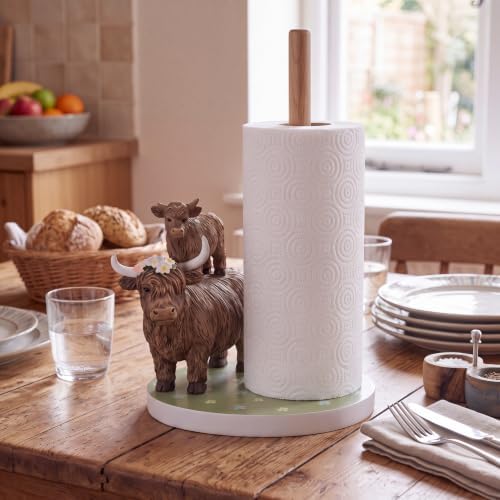 Rustic Highland Cow Paper Towel Holder - Image 6