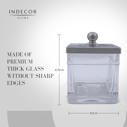 Clear Transparent Hotel Style Apothecary Tempered Glass Canister Jar W/ Matte - Image 6