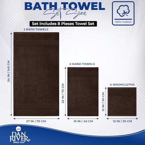 DAN RIVER 8 Piece Luxury Bath Towels - Image 2