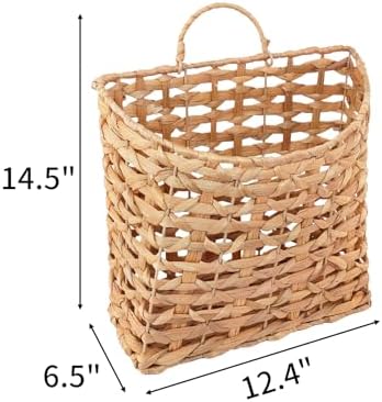 YRMT Wall Hanging Storage Basket Water Hyacinth Hanging Basket - Image 5