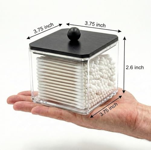 SheeChung 1 Pack Square Acrylic Qtip Holder - Image 3