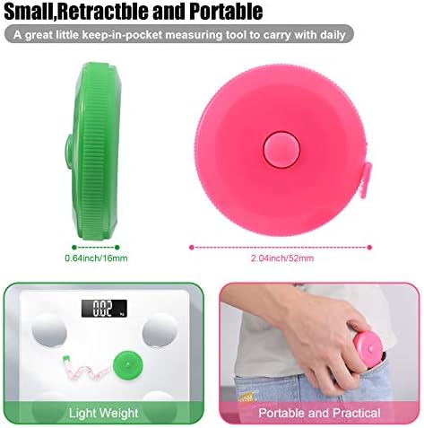 Tape Measures Retractable, Fabric Measuring Tape, 60 Inch Small Sewing Tape - Image 2