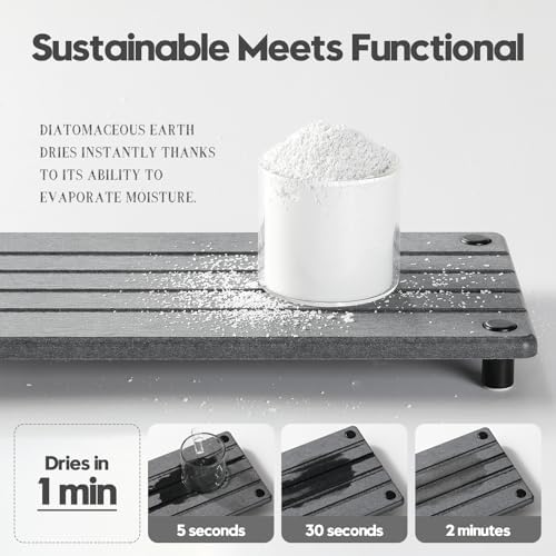 Razborci Instant Dry Sink Caddy Kitchen Sink Organizer, Quick Drying Stone Tray - Image 4
