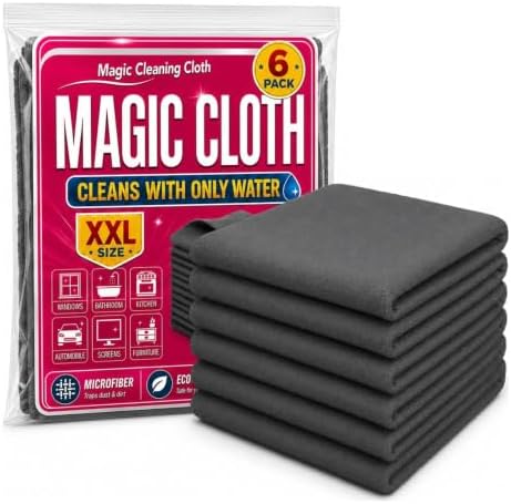 warmow Magic Cleaning Cloth 6-Pack, XXL Microfiber Magic Cloth by Unknown