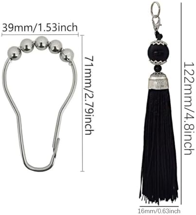 Set of 12 Boho Shower Curtain Hooks - Image 2