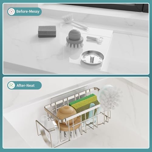 4-in-1 Sponge Holder for Kitchen Sink, Sink Caddy Organizers - Image 5