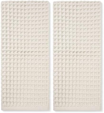 Jacquotha Waffle Hand Towels 2-Piece – Cotton, Quick Dry, Lint Free, 13” x 29” by Jacquotha