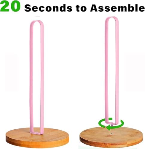 Wooden Paper Towel Holder Countertop, Kitchen-Towel-Holder FreeStanding - Image 3