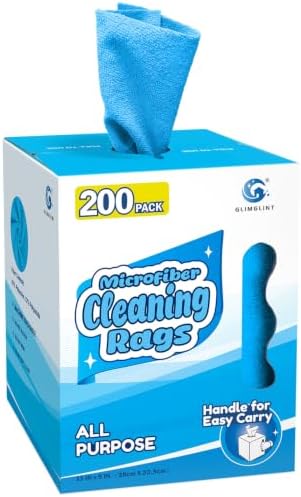 GLIMGLINT Reusable Shop Towels, 200 Pack Microfiber Cleaning Cloth, 11 x9 by Unknown