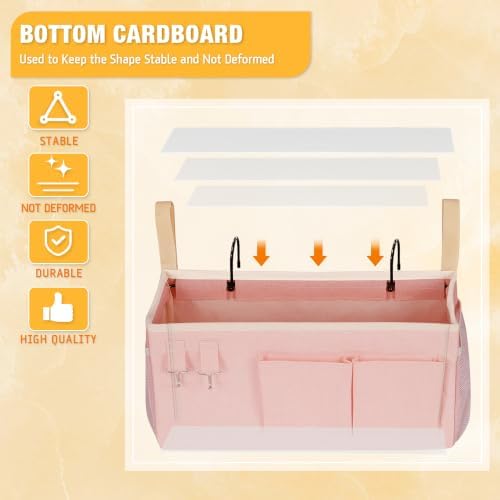 Lilithye Bedside Caddy, Bedside Storage Bag Hanging Organizer - Image 6
