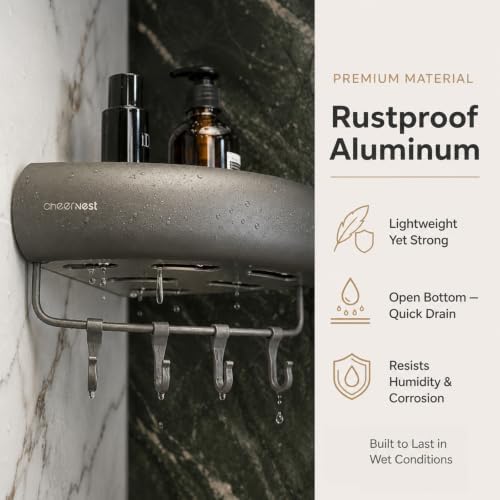 Corner Shower Caddy Adhesive, No Drilling Shower Organizer Shelf - Image 6