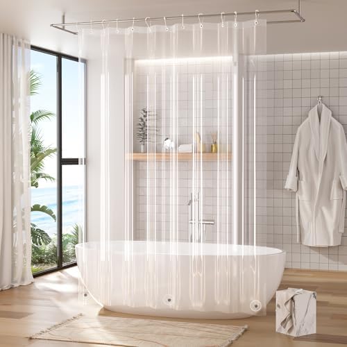 Titanker Clear Shower Curtain Liner 72x90, Extra Long Shower Liner PEVA - Image 3