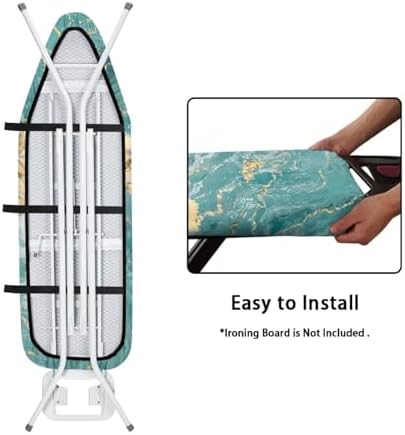 GLENLCWE Teal Marble Ironing Board Cover Modern Iron Board Cover Ironing - Image 4