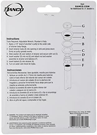 Danco 81080 Sink Strainer Nut and Washer Set - Image 5