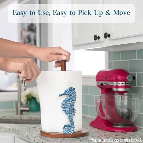 Seahorse Paper Towel Holder Beach House Decor Coastal Kitchen Decorative - Image 4