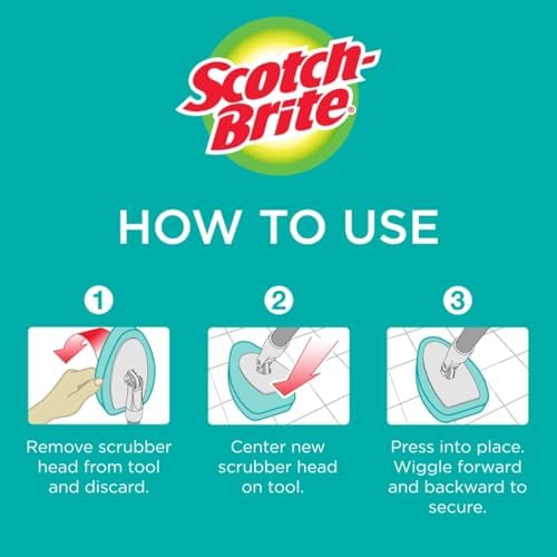 Scotch-Brite Non-Scratch Tub & Tile Scrubber Refill Pads, 6 Pack - Image 4