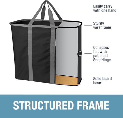 CleverMade Collapsible Laundry Caddy LUXE, 64L Pop-Up Hamper, 2 Pack - Image 7