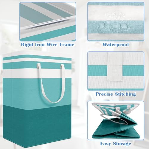 BlissTotes 3-Pack Laundry Basket, Collapsible Laundry Hamper - Image 4