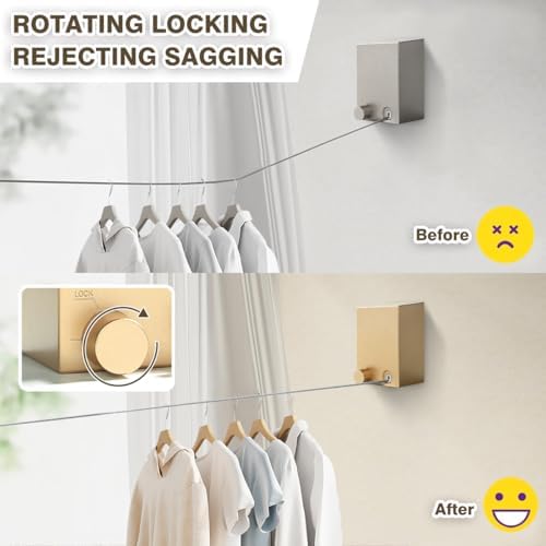 Retractable Clothesline, Retractable Clothesline Indoor, Laundry Line - Image 3