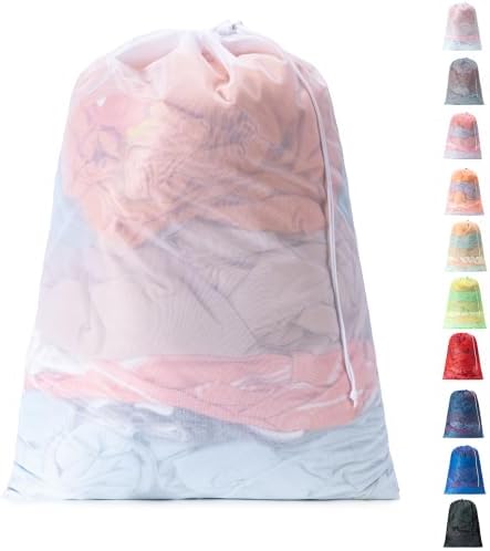 1 Pack Mesh Travel Laundry Bag 28" x 40"Extra Large Dirty Clothes Organizer by Unknown