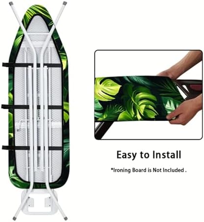 Nuxovilar Green Monstera Leaves Ironing Board Cover 15x54 Polyester - Image 5