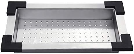 Kraus Stainless Steel Colander, 17 1/2" x 9 1/2" x 2 1/4" by Unknown