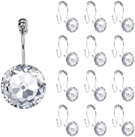 Sunlit Luxury Design Round Clear Diamond Crystal Gem Bling by Sunlit