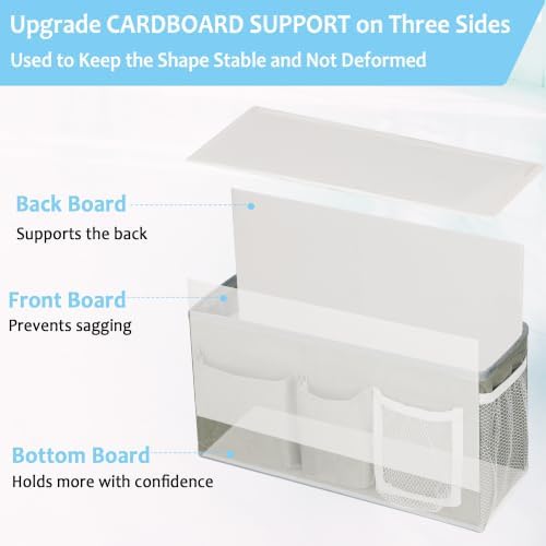 Lilithye Bedside Caddy, Bedside Storage Bag Hanging Organizer - Image 2