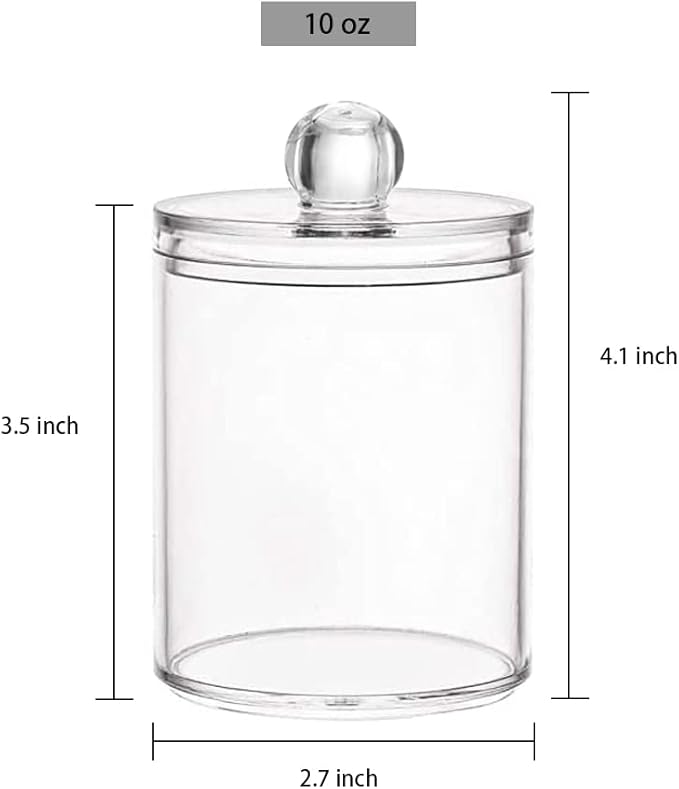 DAPOWER 2 Pack Qtip Holder Storage Canister - Image 2