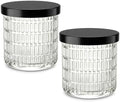 Clear Thick Glass Bathroom Qtip Holder, 2 Pack by MKOSAB