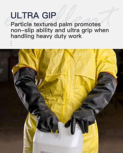 PACIFIC PPE 22 Inch Latex Chemical Resistant Gloves, Heavy Duty, Waterproof - Image 6