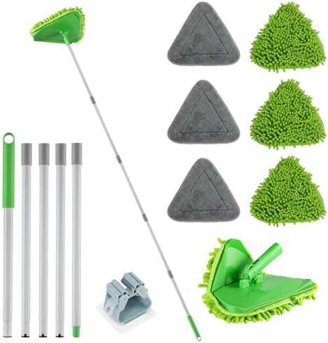 RONSUNG Wall Cleaner Mop, 82-Inch Handle, Baseboard Cleaner Tool, 6 Pads by RONSUNG