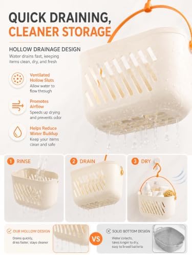 Plastic Hanging Shower Caddy, 2026 New Portable Shower Caddy Hanging Shower - Image 5