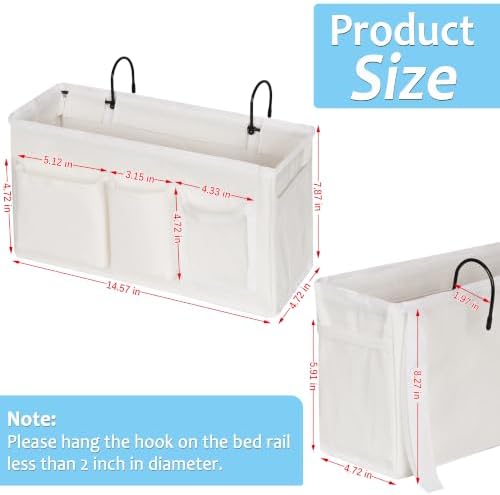 Lilithye Bedside Caddy, Bedside Storage Bag Hanging Organizer - Image 4