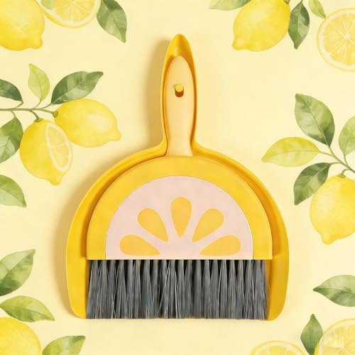 1Pcs Small Broom and Dustpan Set Cute Little Yellow Green Hand Mini Broom and - Image 6