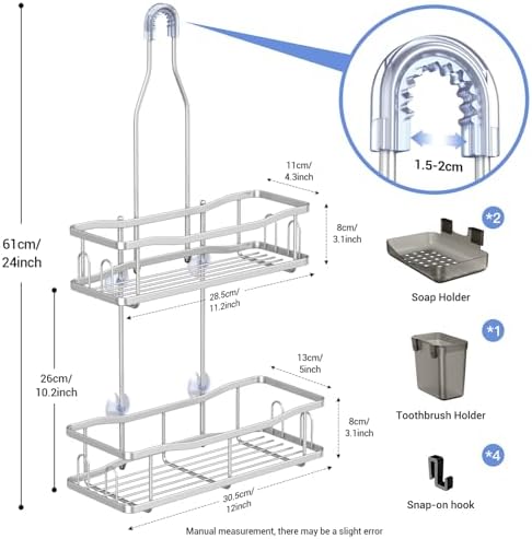 Hanging Shower Caddy Over Shower Head - Image 6