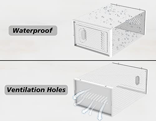 SIMPDIY Clear Shoe Storage Boxes, Stackable Shoe Organizer - Image 4