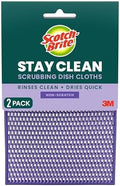 Scotch-Brite Stay Clean Scrubbing Dish Cloths, 2 Pack by Unknown